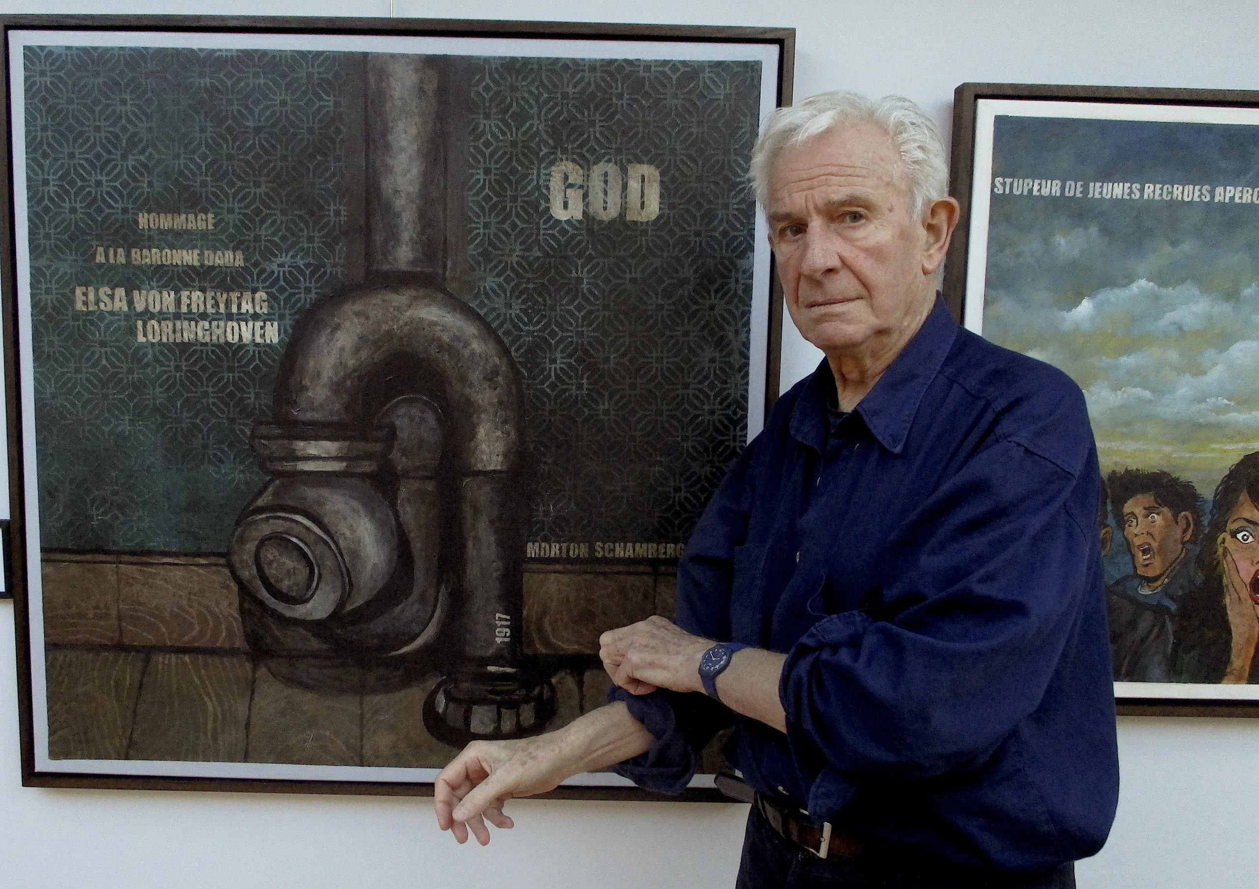 Zwart-witportret van kunstenaar Jacques Charlier
