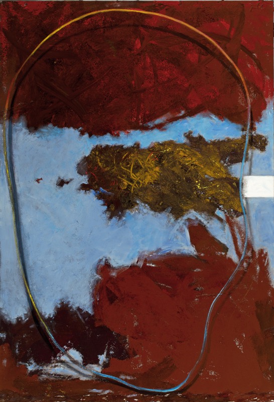 Schilderij met Roze Vlek en Haar (1985) — Hugo Duchateau
