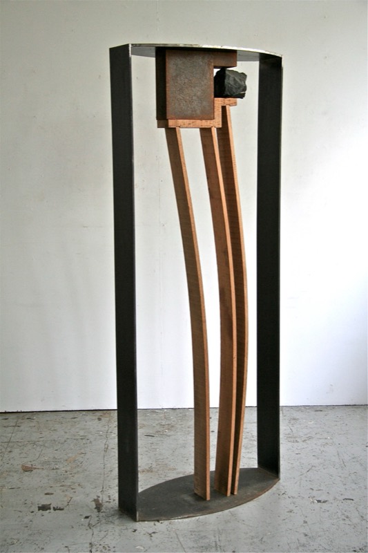 Verticaal stuttend met stalen volume (1991) — Paul Gees