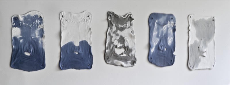 5 maskers "Via dolorosa" (1995) — Piet Stockmans