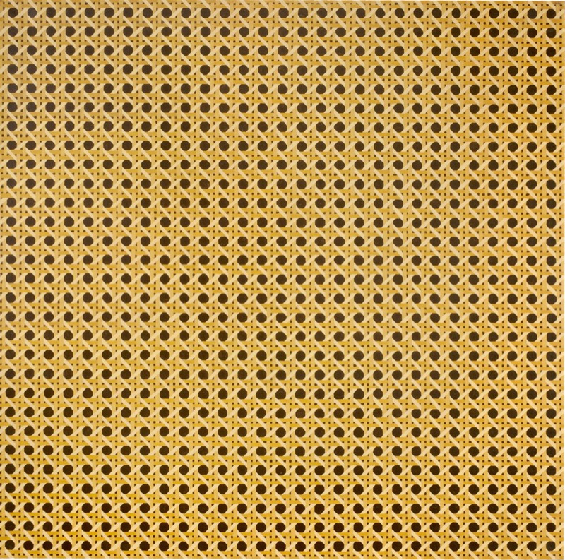 Schilderij oker vlechtwerk 2 (1980) — Urbain Mulkers