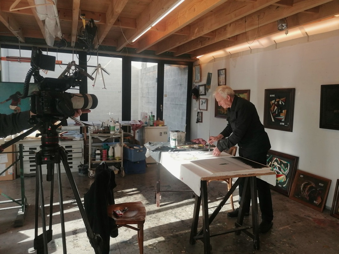 Jacques Charlier in zijn atelier